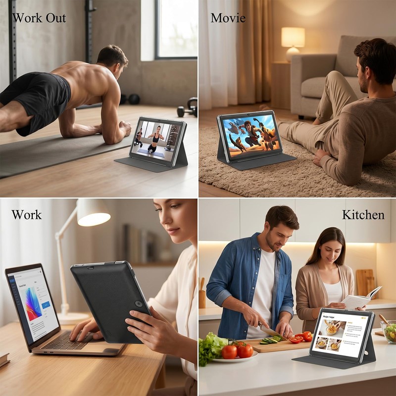 Vyrolinia Tablet 7 Inch Andriod with Protective Case, RAM 8GB(3+5Expand)