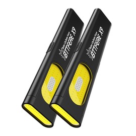 Bttfere 2 Pack Pocket Flashlight EDC Clip Light with Magnetic Base - 675 Lumen USB-C Rechargeable Slim Flat IPX4 Waterproof Dual Modes Compact LED Flashlight for Camping Travel