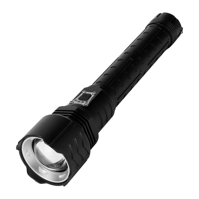 XHP90 Telescopic Zoom Flashlight Waterproof Electric Torch USB Charging for