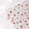 NOVANOOK 3 Pcs Heart Nail Stickers, Heart Nail Decals Star