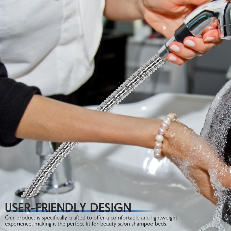 LukLoy 2 Pack Stainless Steel Shampoo Bowl Hose, 1/4" Thread