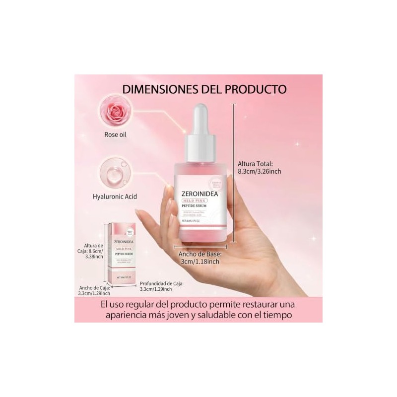 3PCS Serum Coreano Original,Pink Peptide Serum con PDRN,niacinamida y péptidos,Cuidado