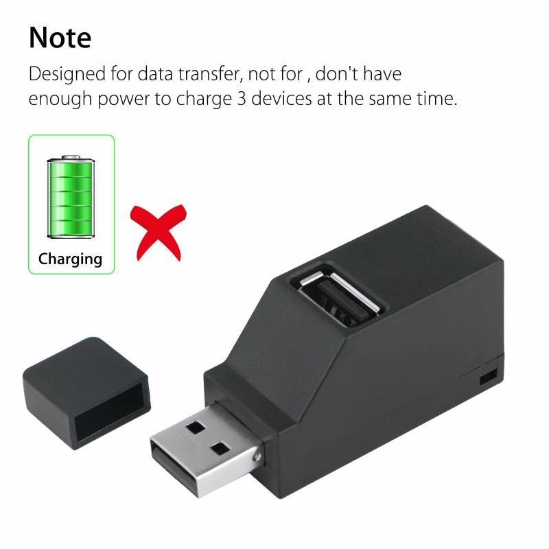 Unbranded 3 Port USB Hub USB 2.0 High Speed Hub~Splitter