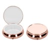 kwmobile 2x ピルケース ステンレス 持ち運び 薬入れ - 3仕切り ピルボックス 5.2x5.2x1.7cm