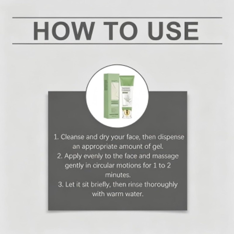 Triple Enzyme Exfoliating Gel Green Tea, Gentle Hydrating Facial Exfoliator