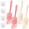 4Pack Back Scrubber for Shower Loofah with Long Handle, Shower