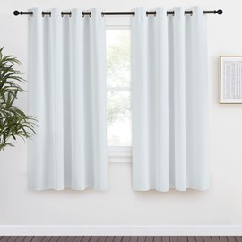 NICETOWN Room Darkening Window Curtain Panel, 55x68 inches, 1 Pack, Cloud Grey Color, Solid Thermal Insulated Blind Privacy Drape for Bedroom