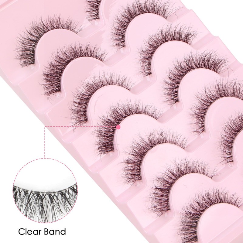 Parriparri Eyelashes, Cat Eye, Fluffy Artificial Eyelashes, Cateye Clear Band,