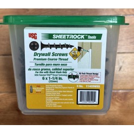 Premium Drywall Screws Premium Coarse Thread - 6 X 1-1/4 In - SHEETROCK TOOLS - 5lb