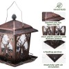 Bird Metal Deer Design Wild Bird Hopper Feeder With 4