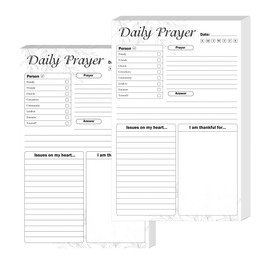 100 Sheet Daily Prayer Notepad Religion Study Worksheet Bible Journal and Prayer Worksheet Christian Bible Chapter Notes for Greeting Religious Occasions