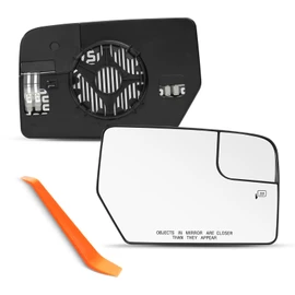 Passenger Side Mirror Compatible with 2012 2013 2014 2015 2016 2017 Ford Expedition, 2012-2014 Lincoln Navigator - Right Side Mirrors Replacement Glass with backing plate, Power Heated