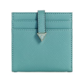 GUESS Women's Laurel Tab Card Case, Wallet, Teal, One Size
