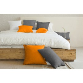 npluseins Sheet without elastic – 100% cotton – approx. 150 x 250 cm 701.887, anthracite