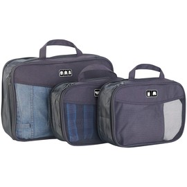 Semptec Urban Survival Technology Compression Packing Cubes: 3 Piece Compression Garment Bag Set for Travel Luggage 2 Sizes (Compression Bags Suitcases, Packing Cubes, Vacuum Bags)