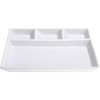 White Ceramic 4 Compartment Serving Plate