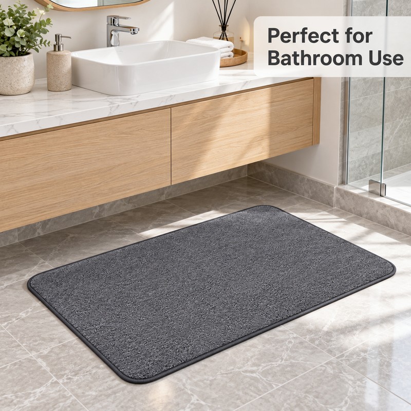 Flannel Floor Mat for Kitchen & Bathroom – Non-Slip Absorbent