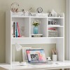 SEGAWE Desktop Bookshelf Wood Desk Hutch Organizer w/5 Shelves for