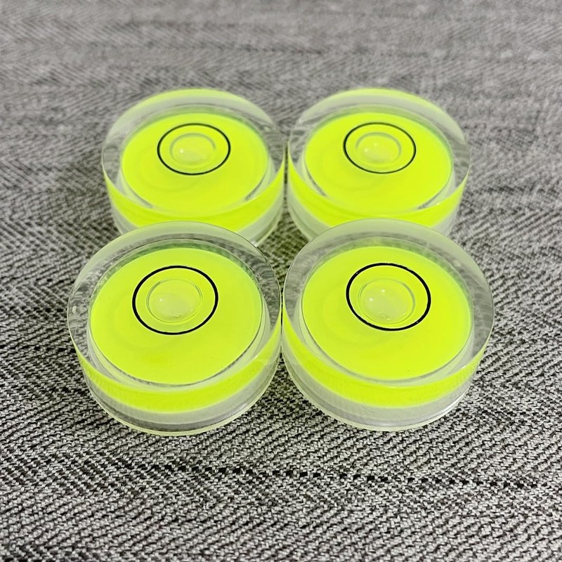 YMGBHNKJLS 4Pcs Small Circular Bubble Levels with Double Sided Adhesive