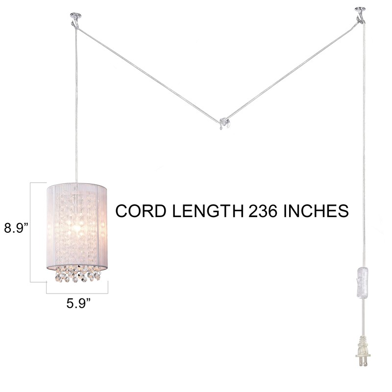 Plug in Pendant Lights Mini Crystal Pendant Lighting Plug in