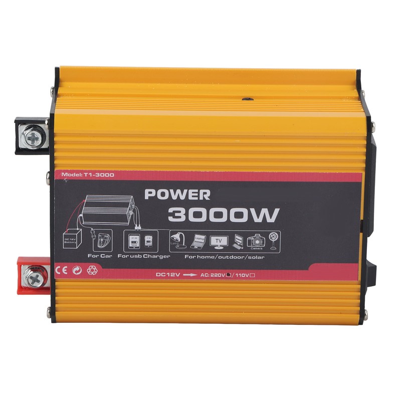 Car Inverter 3000W Dual USB Auto Power Converter Modified Sine