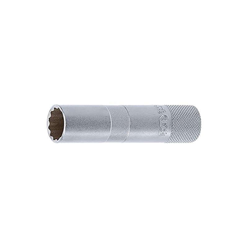 BGS 2448 Spark Plug Insert with Retaining Rubber, 12-Point, Long,