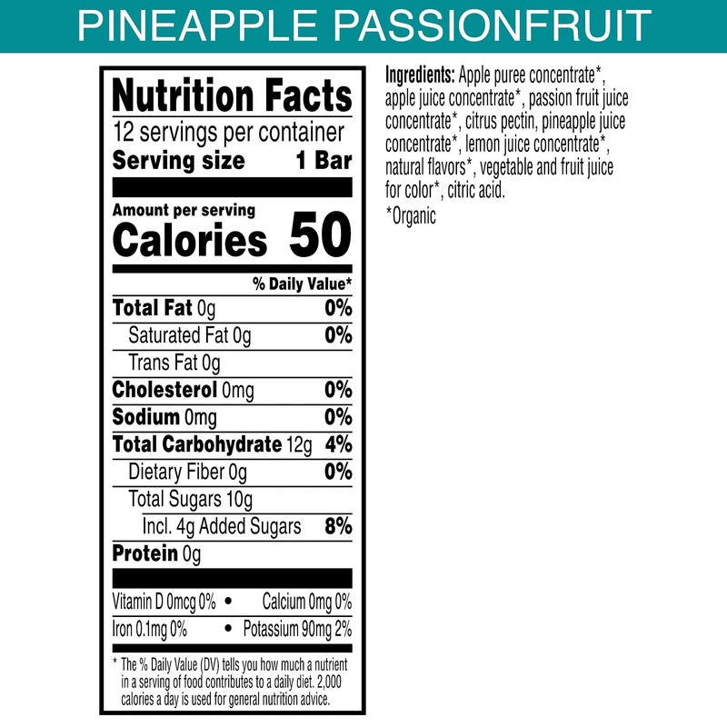 Pure Organic Layered Fruit Bars, Gluten Free, Vegan Fruit Snacks,