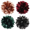 Cinaci 4 Pack Big Large Satin Rose Flower Plastic Hair
