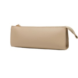 MILASIC Pencil Case, Slim, Stylish, PU Leather, Simple, Adult, Large Capacity, Pencil Case, Compact, Lightweight, Korean, Approx. 2.1 oz (60 g), Unisex, Stationery, Makeup Pouch, Present, Father's Day