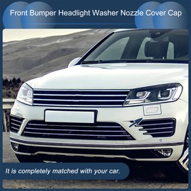 INFINAUTO Front Left Bumper Headlight Washer Nozzle Cover Cap No.7L6807751A Stoßstangenverkleidungsdüsenabdeckung für Volkswagen Touareg 7L M K1 2002-2006 Weißes Kunststoff 1 Stück