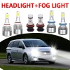Unbranded For Honda Odyssey 2011-2017 Combo LED Headlight Fog Lights