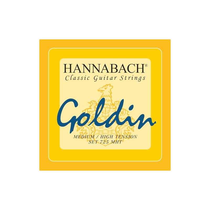 Hannabach 652727 Series 725 Goldin Medium/High Tension String Set for