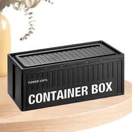 Desk Cable Organizer Box - Management Large Container Shape Cable Organizer | Dustproof Desk Organizer with Lid Heat Dissipation Surge Protector for Socket & TV Wires