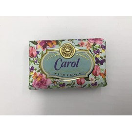 Carol - Gift Soap Bar For Her Birthday Rose Scent Mum Grandmother Cleanser Lather Present Girl
