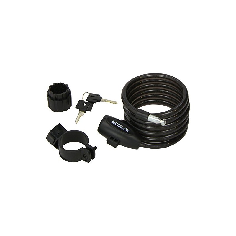 Metalok Superflex 1008 Coil Cable Lock, Black, 180 x 10