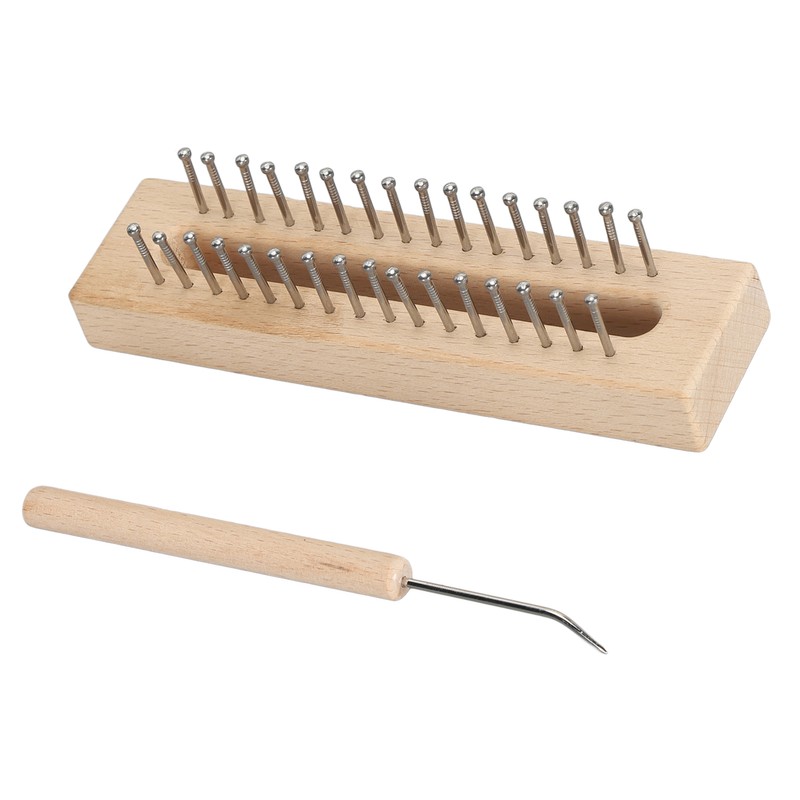 Wooden Knitting Loom with Loom Hook Wooden Knitting Loom Set