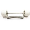 Universal Patio Heater Wheel Kit-Stainless Steel Silver Bracket + White