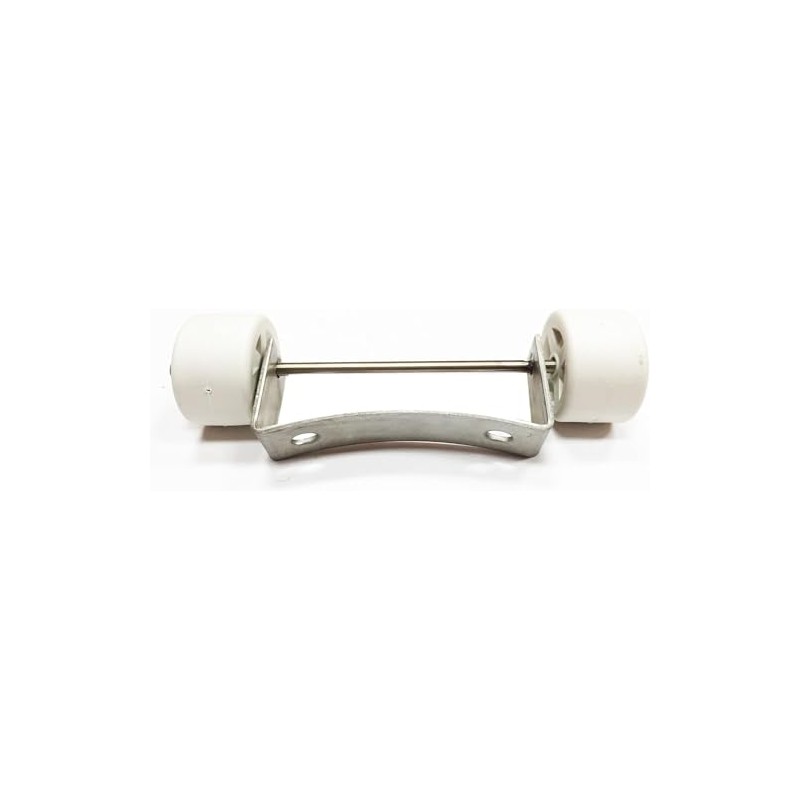 Universal Patio Heater Wheel Kit-Stainless Steel Silver Bracket + White