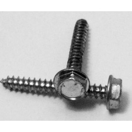 #6 x 1" Zinc Type A HEX Washer Sheet Metal Wood Screws 100pk