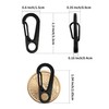 Swatom Mini Alloy Carabiner Clip Tiny Spring Snap Hook Carabiners