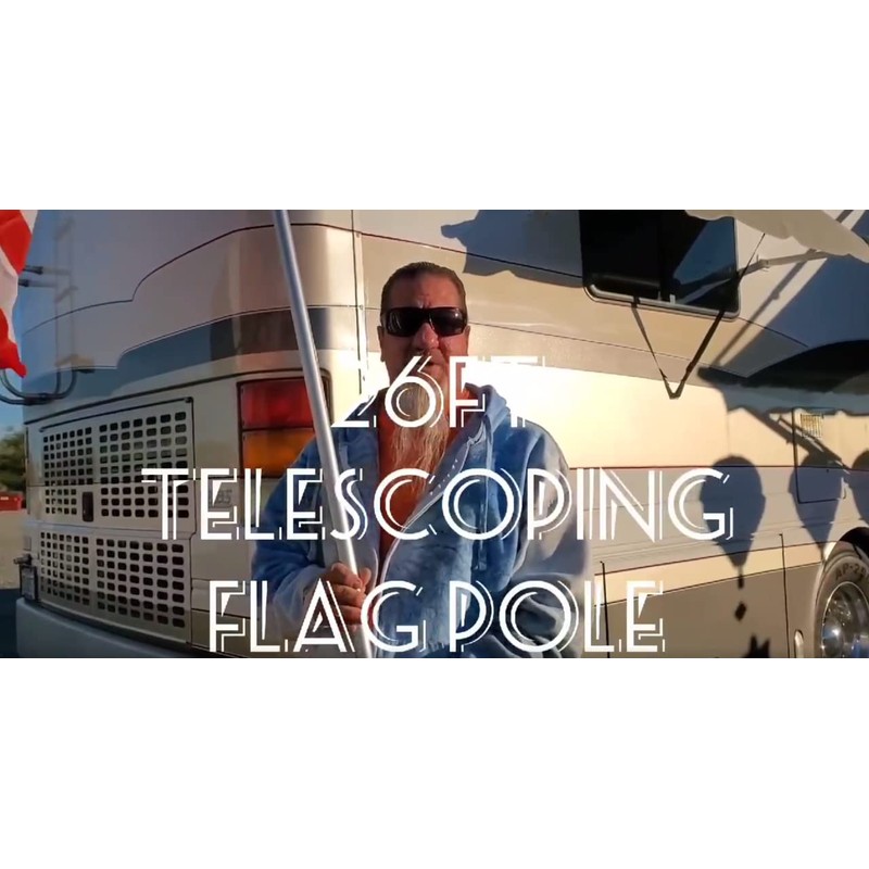 EEZ RV Flagpole Downlight is Fully Covered by 128 LED