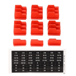 TICFOX Compact ABS Magnetic Modular Wrench Organizer Holder, Wrench Rack Holder 20PCS Capacity Multifunctional Compact ABS Magnetic Modular Wrench Organizer (Red)