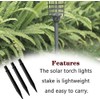 Wensmy 10PCS Solar Torch Lights Stakes Plastic Ground Spikes Solar