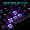 GTRACING Gaming Keyboard, Waterproof RGB Backlit Keyboard, Blue Switches, Ergonomic