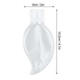 QANYEGN 2Set 50Ml Travel Bottle, Flip-top Plastic Liquid Bottle, Refillable and Leak-Proof Clear Squeeze Container with Key Rings(Maple Leaf Model)