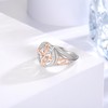 Anillo nudo de bruja de plata de ley 925 con