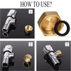 6pcs Brass Blanking Caps 1/4,Internal Thread Spigot with 6 Sealing