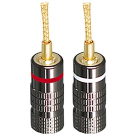 tunghey 4Pack Flex Pin Banana Plugs for Speaker Wire, 24K Gold Plated for Spring-Loaded Speaker Banana Jack Terminals,Speaker Connector Pin Plug Type
