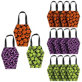 Fun Express 10" x 12" Medium Coffin-Shaped Nonwoven Tote Bags - 12 Piece