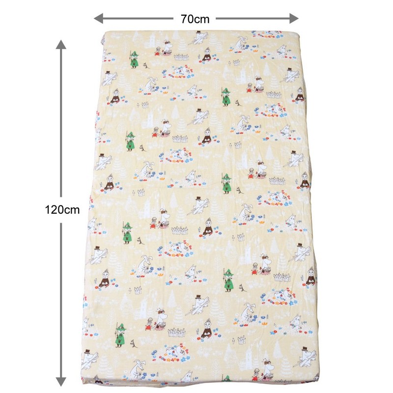 Moomin Double Gauze Fitted Sheet, Baby, Made in Japan, Double